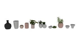 植物盆栽3d模型集合