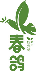 鸽子叶子具象动物logo标志