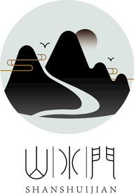 风景logo古风中国风山水水墨