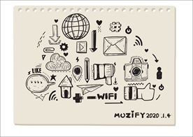 社交媒体元素手绘稿