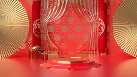 新年高端复古红色背景