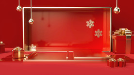 红色新年背景