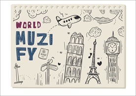 世界旅行手绘稿