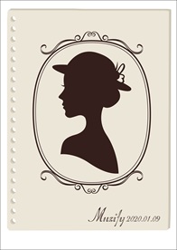 复古人物素描画