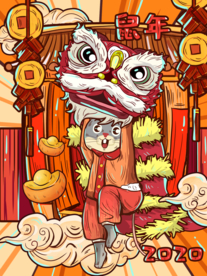 鼠年插画
