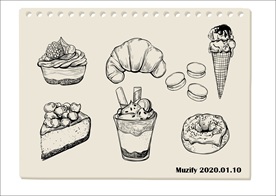 7款入 蛋糕手绘稿