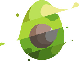 牛油果剪影图标动画素材设计图片