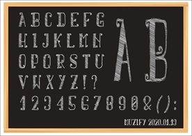 黑板手绘效果26英文字母