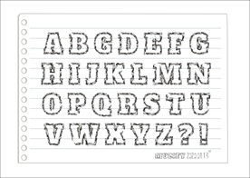 炭笔画 26英文字母