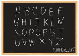 黑板体大写26字母