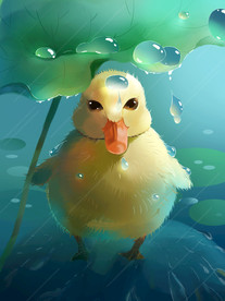 梦觉插画小鸭子