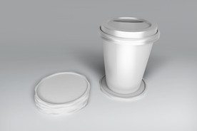 香飘飘杯样机 杯垫样机