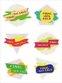 促销标签 爆款热卖 特惠清仓