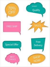 促销标签 爆款热卖 特惠清仓