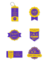 促销标签 爆款热卖 特惠清仓