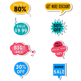 促销标签 爆款热卖 特惠清仓