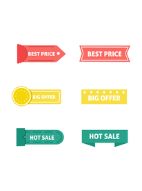 促销标签 爆款热卖 特惠清仓