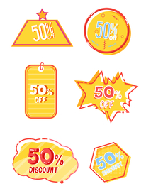 促销标签 爆款热卖 特惠清仓