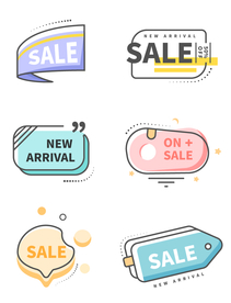 促销标签 爆款热卖 特惠清仓