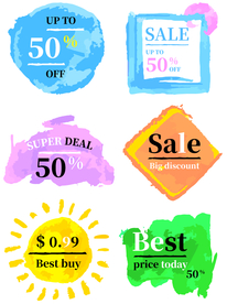 促销标签 爆款热卖 特惠清仓