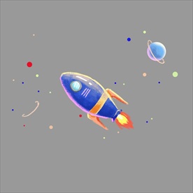 手绘火箭素材 火箭 火箭素材