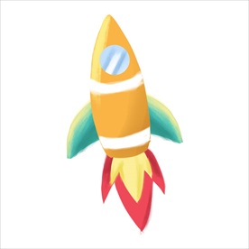 手绘火箭素材 火箭 火箭素材