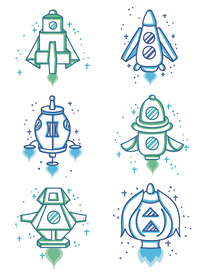 手绘火箭素材 火箭 火箭素材