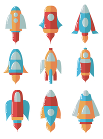 手绘火箭素材 火箭 火箭素材