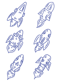 手绘火箭素材 火箭 火箭素材