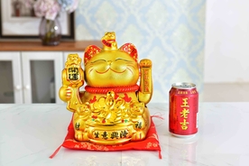 金色招财猫 摇手招财猫