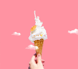 冰激凌蛋筒自由女神