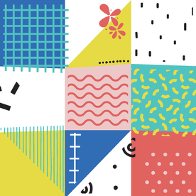 彩色拼接设计图案