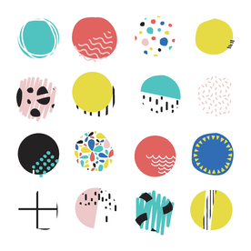 彩色拼接设计图案