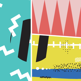 彩色拼接设计图案