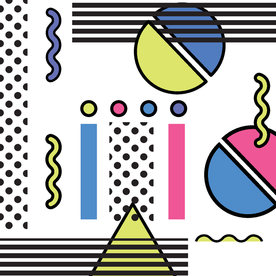 复古创意拼接图案