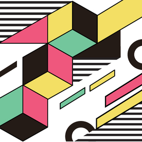 复古创意拼接图案