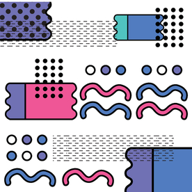 复古创意拼接图案