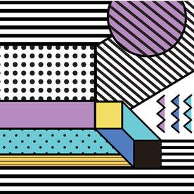 复古创意拼接图案