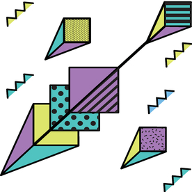 复古创意拼接图案