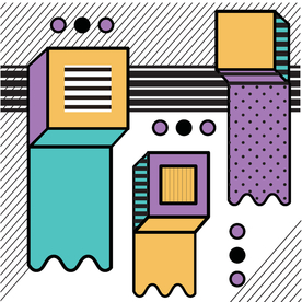 复古创意拼接图案