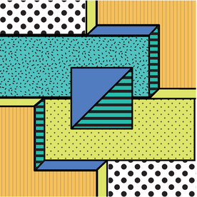 复古创意拼接图案