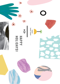 创意水彩涂鸦拼接