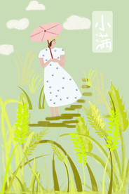 小满麦穗海报