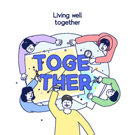 团体社交娱乐插画