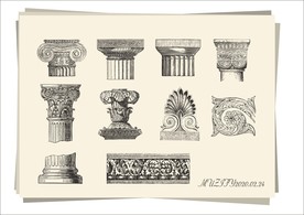 10款入希腊罗马柱手绘稿
