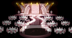粉色婚礼舞台