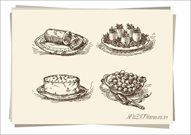 甜点美食手绘稿