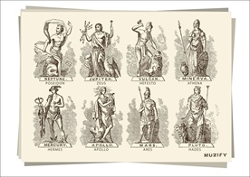 希腊诸神手绘稿