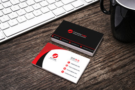 黑红色调高端通用商务风格名片