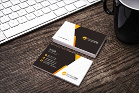 黑色黄色色调通用名片设计模板